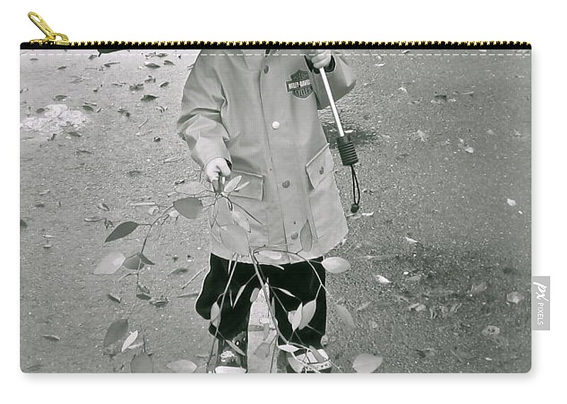 Rain Zip Pouch featuring the photograph ... Another Rainy Day by Gwyn Newcombe