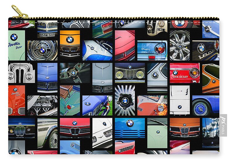  Bmw Art Zip Pouch featuring the photograph BMW Art -01 by Jill Reger