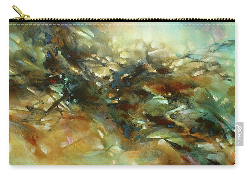 Abstract Zip Pouch featuring the painting ' Daydreams ' by Michael Lang