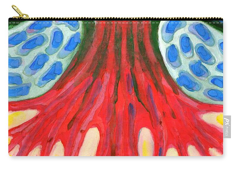 Colour Zip Pouch featuring the painting I Be Burning-Hot by Wojtek Kowalski