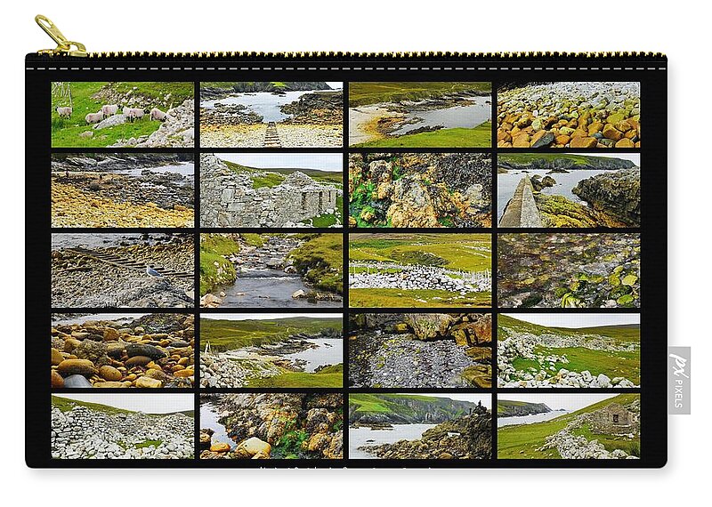 'ireland Rocks' Series By Lexa Harpell Zip Pouch featuring the photograph ' Ireland Rocks ' Series An Port - County Donegal by Lexa Harpell