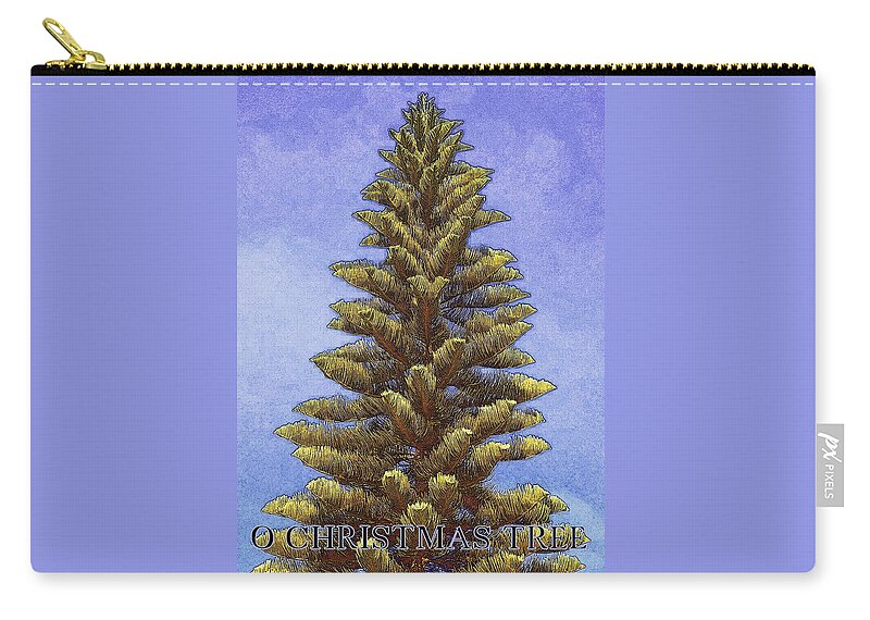 Christmas Zip Pouch featuring the photograph O Christmas Tree by Jodie Marie Anne Richardson Traugott     aka jm-ART