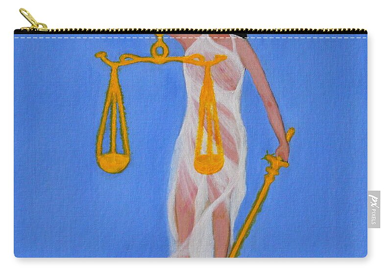  The Balance Zip Pouch featuring the painting The Balance by Lorna Maza