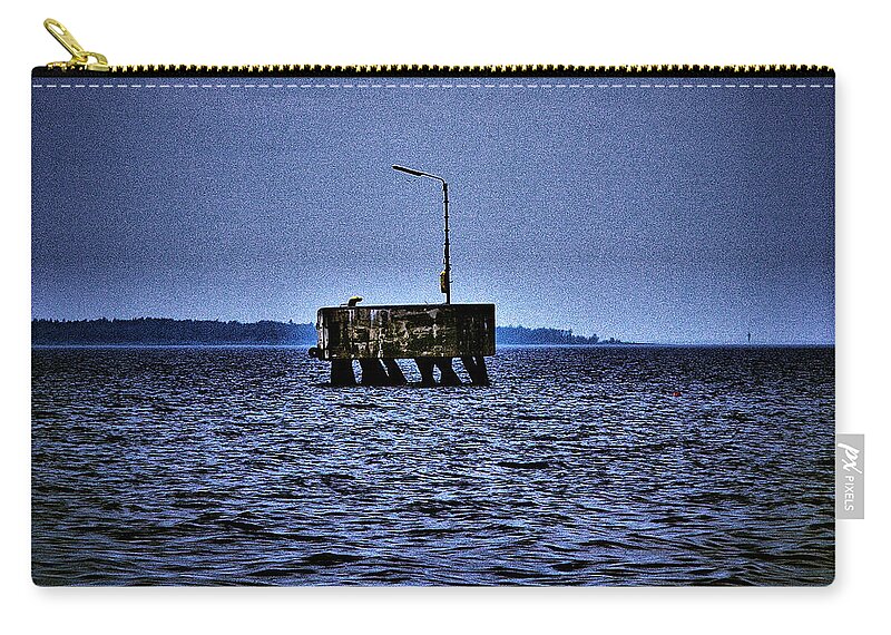 Lehtokukka Zip Pouch featuring the photograph The Dock of Loneliness by Jouko Lehto