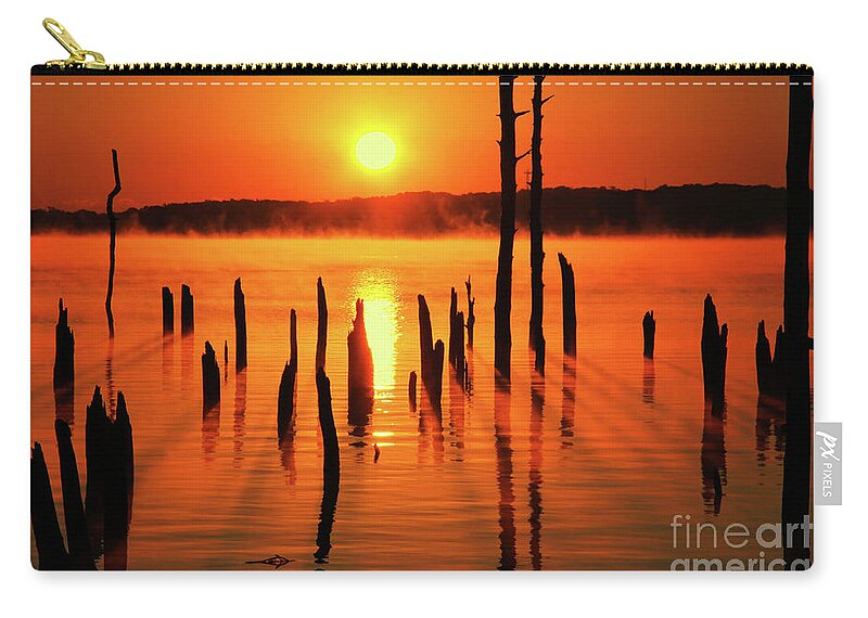 Sunrise Zip Pouch featuring the photograph 0710 Am by Roger Becker