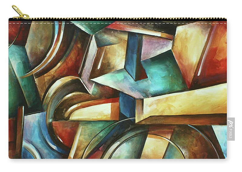 Abstract Zip Pouch featuring the painting ' Endless ' #1 by Michael Lang
