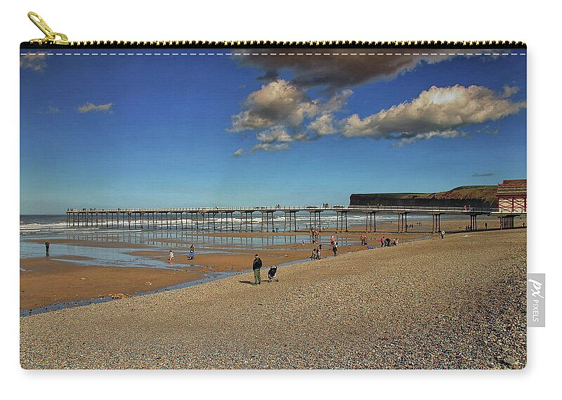 Seaside Zip Pouch featuring the photograph A Day At The Seaside #1 by Jeff Townsend