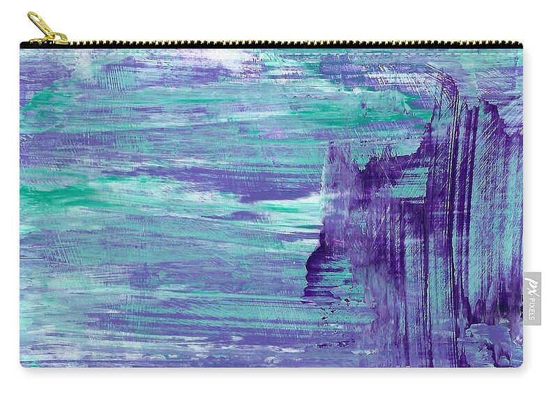 Abstract Zip Pouch featuring the painting Act like royalty by Monica Martin