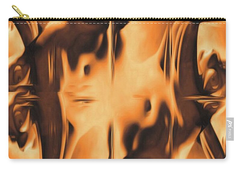 Surreal Zip Pouch featuring the digital art Abstract Breasts by MB #1 by Esoterica Art Agency