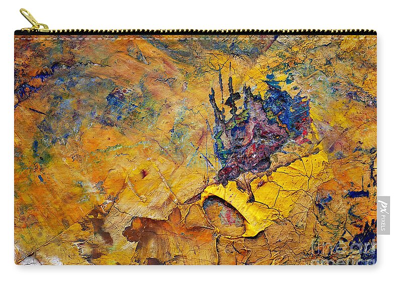Abstract Zip Pouch featuring the painting Abstract Composition #1 by Michal Boubin