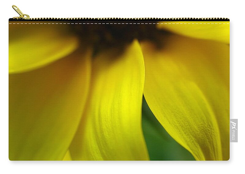  Zip Pouch featuring the photograph Abstract Sunflower #1 by Juergen Roth