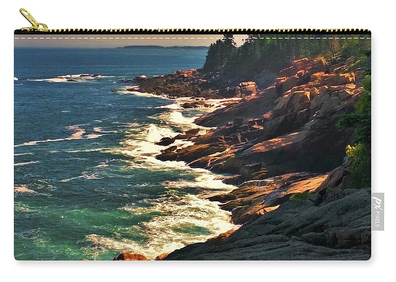 Acadia Zip Pouch featuring the photograph Acadia #2 by Lisa Dunn