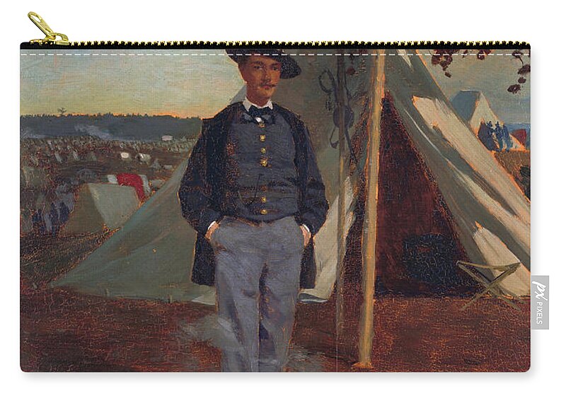 Winslow Homer Zip Pouch featuring the painting Albert Post by Winslow Homer