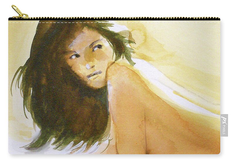 Nature People Travel Places Wildlife Zip Pouch featuring the painting Ame'lie #2 by Ed Heaton