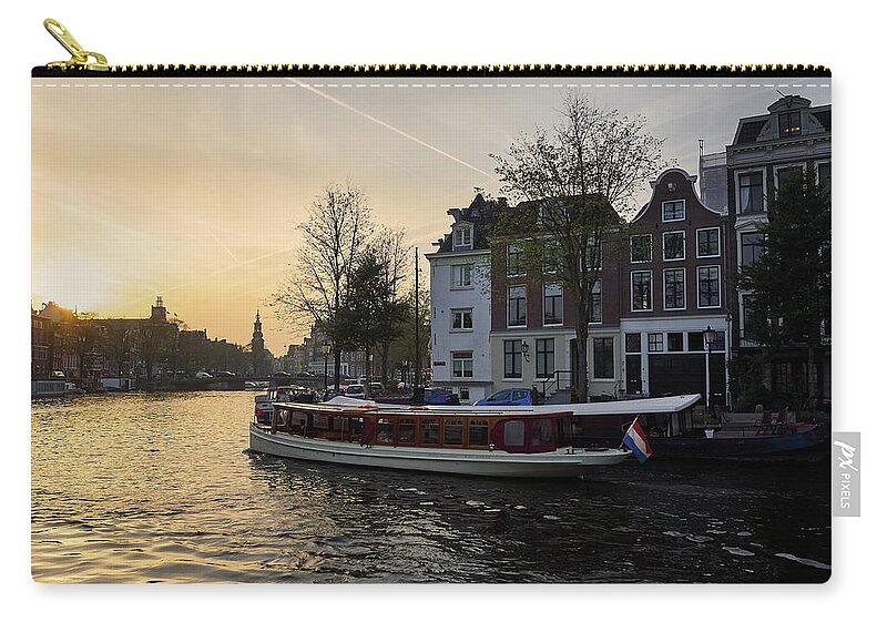 Finland Zip Pouch featuring the photograph Amsterdam evening #1 by Jouko Lehto