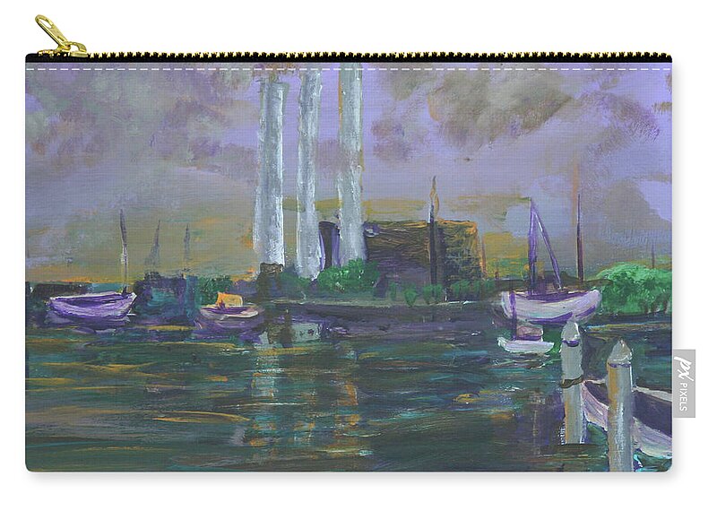 An Ancient Power Zip Pouch featuring the painting An Ancient Power #2 by Gail Daley