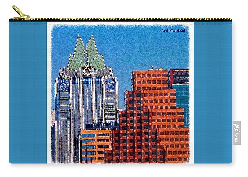 Beautiful Zip Pouch featuring the photograph Another #gorgeous #bluesky Day In #1 by Austin Tuxedo Cat