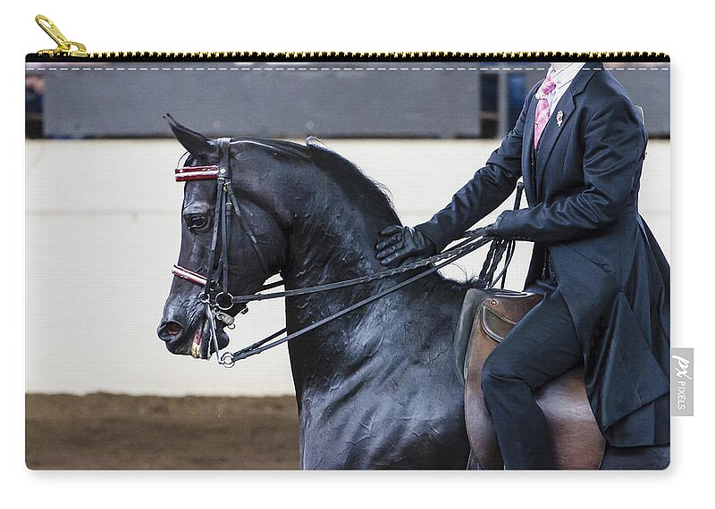 Arabian Zip Pouch featuring the photograph Arabian Show Horse #1 by Ben Graham