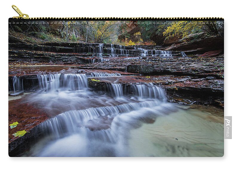 Zion Carry-all Pouch featuring the photograph Arch Angel Falls by Wesley Aston