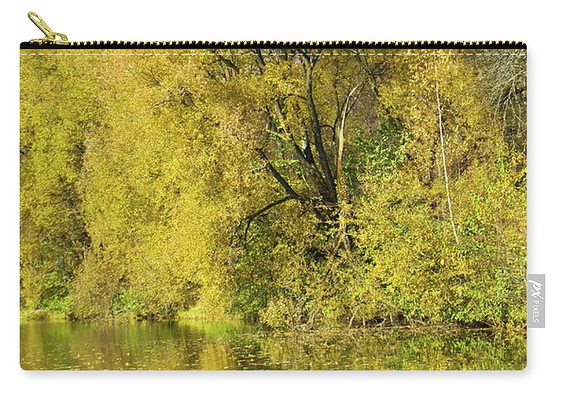 Autumn Zip Pouch featuring the photograph Autumn landscape #1 by Irina Afonskaya