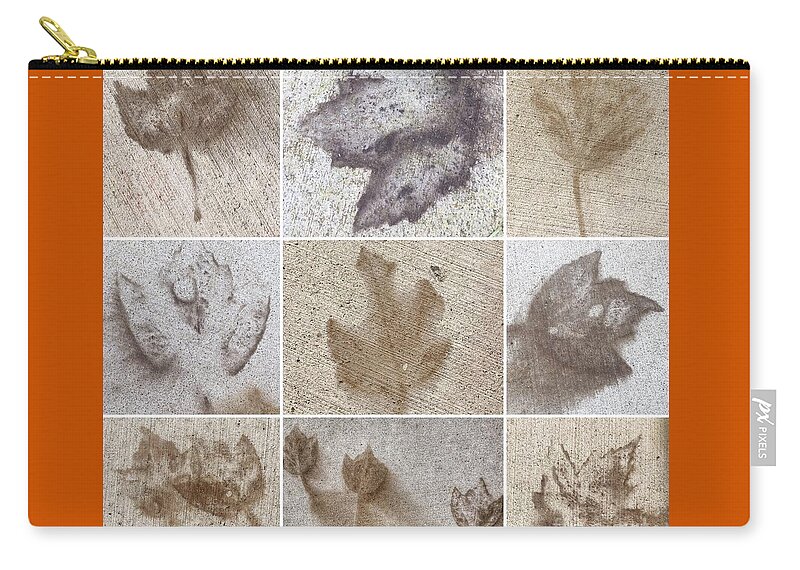 Autumn Leaves Zip Pouch featuring the photograph Autumn Leaves Collage by Susan Garren
