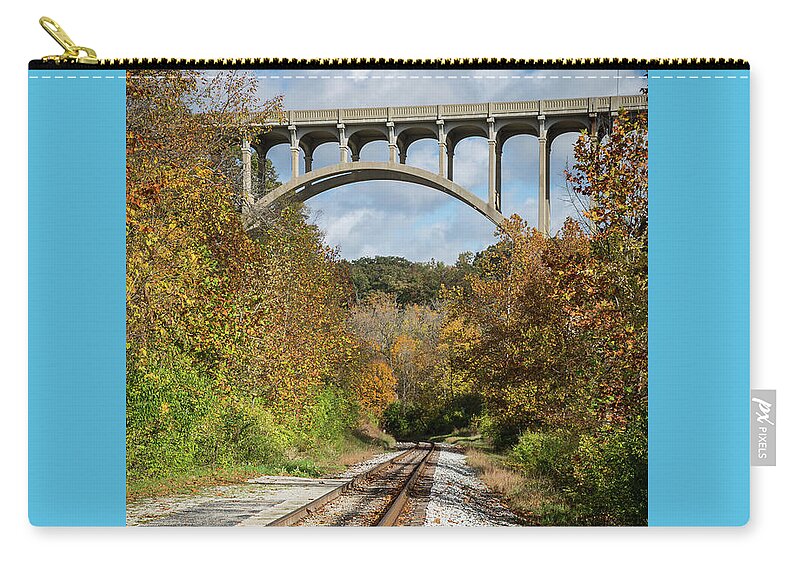 Autumn View Zip Pouch featuring the photograph Autumn View #1 by Dale Kincaid