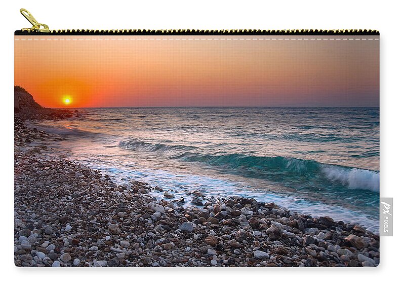 Beach Zip Pouch featuring the photograph Beach #1 by Jackie Russo