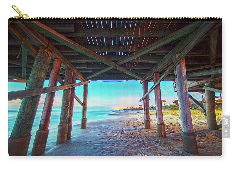 Pier Carry-all Pouch featuring the photograph Beach View by Robert Och