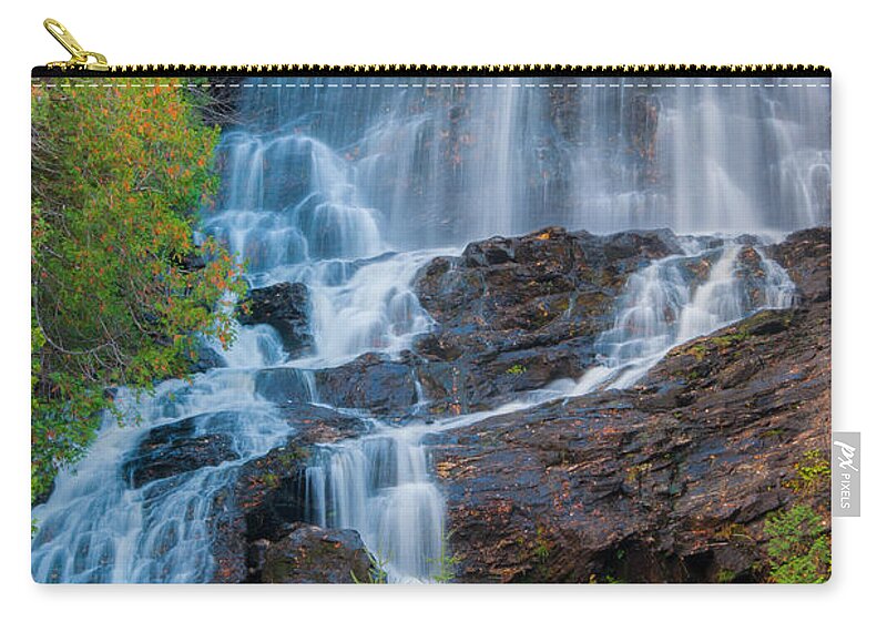 New England Zip Pouch featuring the photograph Beaver Brook Falls #1 by Brenda Jacobs