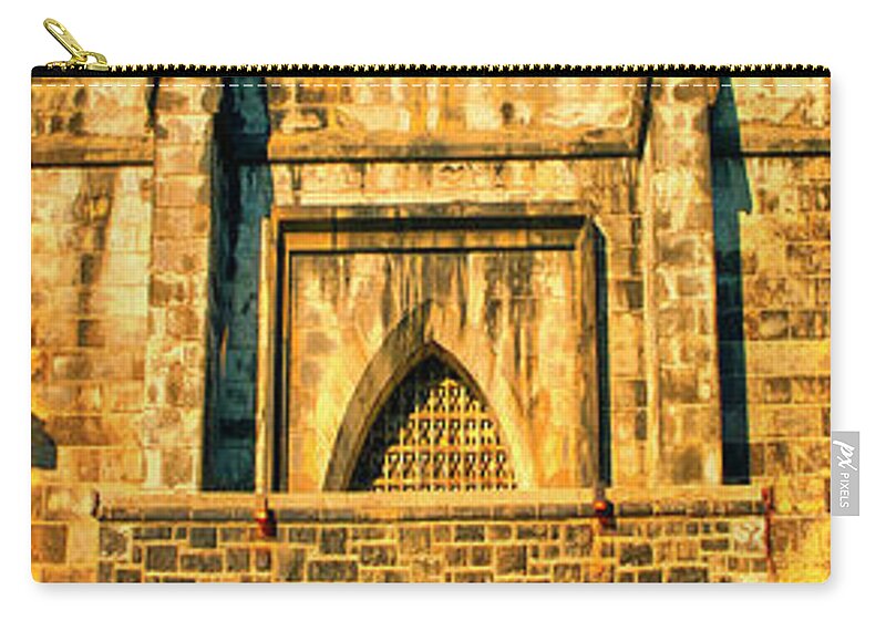 Prison Entrance Zip Pouch featuring the photograph Beyond the Front Door #1 by Paul W Faust - Impressions of Light