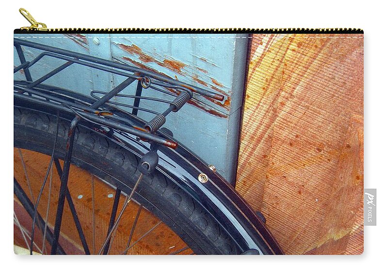 Bicycle Zip Pouch featuring the photograph Bike #1 by Outside the door By Patt