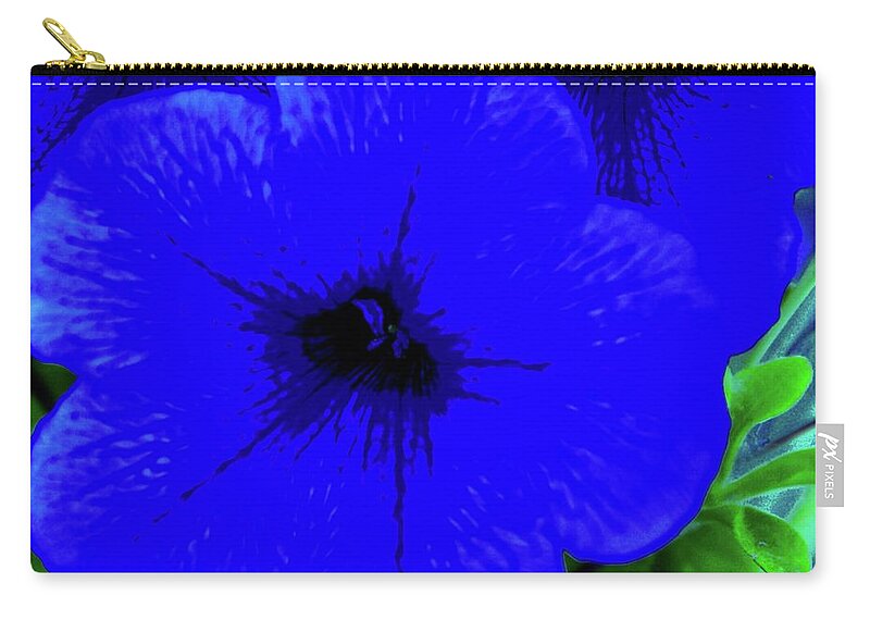 Flower Zip Pouch featuring the photograph Blue Beauty #1 by Joe Burns