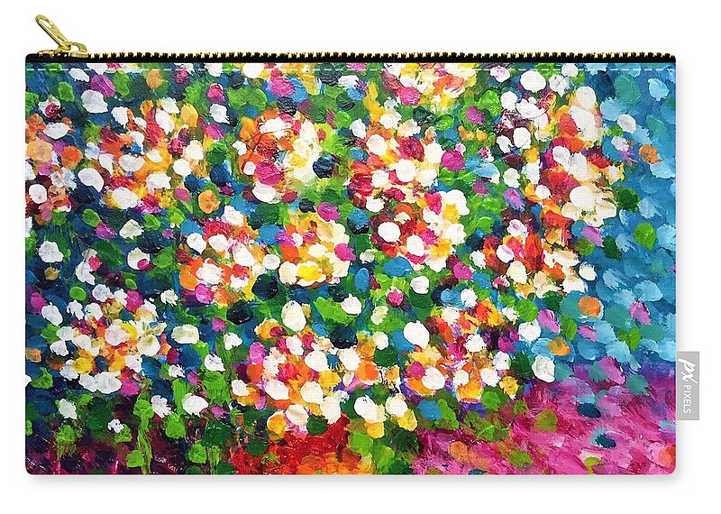 Bouquet Zip Pouch featuring the painting Bouquet #1 by Cristina Stefan