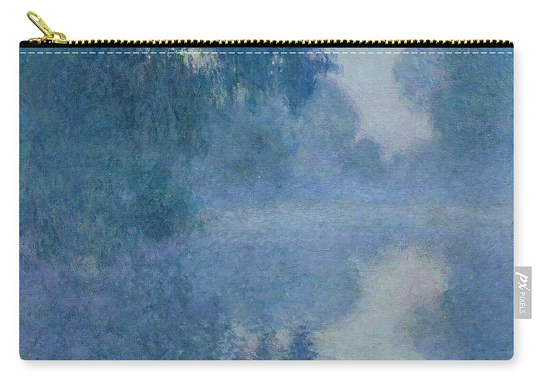 Impressionist Zip Pouch featuring the painting Branch of the Seine near Giverny by Claude Monet