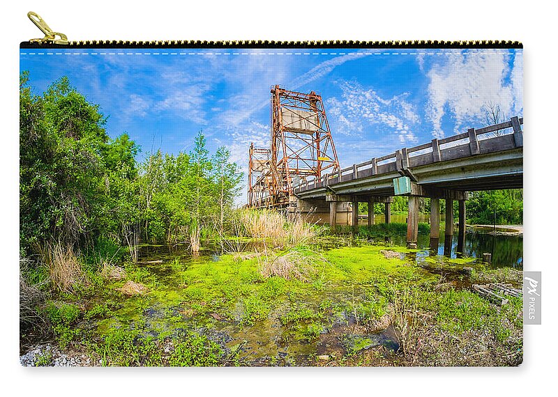 East Pearl River Zip Pouch featuring the photograph Bridge Life #1 by Raul Rodriguez