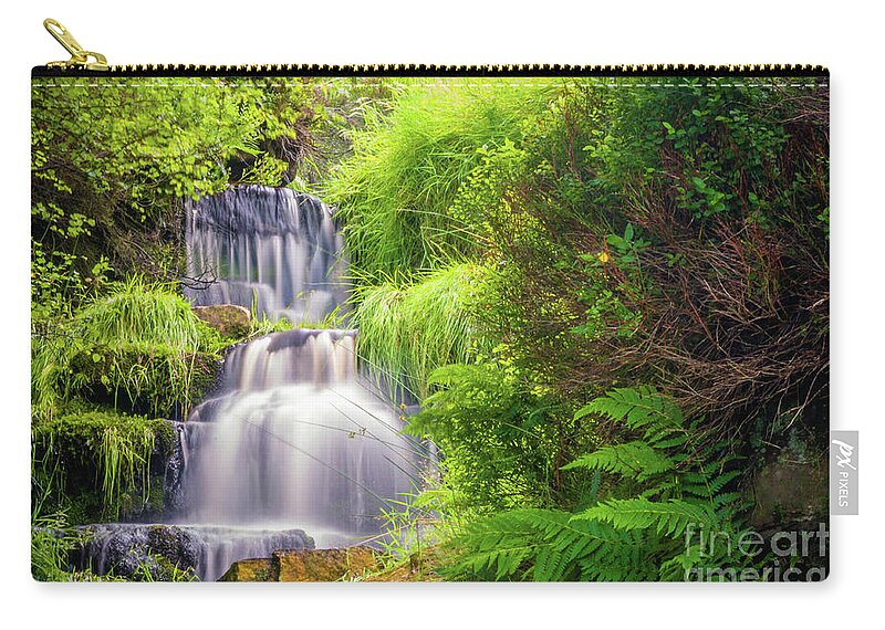 Airedale Zip Pouch featuring the photograph Bronte Waterfall by Mariusz Talarek