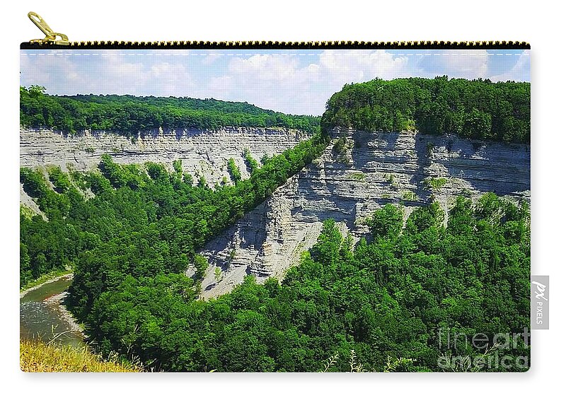 Canyon Zip Pouch featuring the photograph Canyon #1 by Raymond Earley