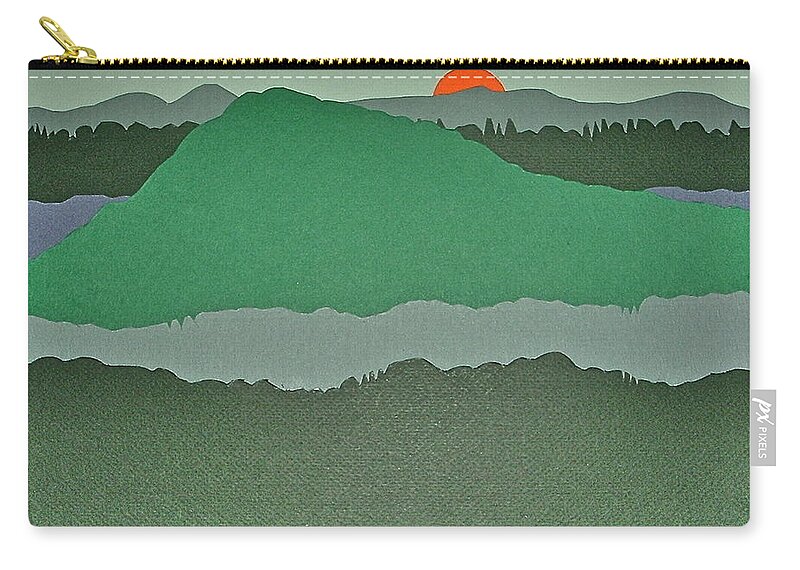 Canyon Zip Pouch featuring the mixed media Canyon View #1 by Michele Myers