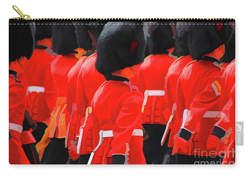 Changing Of The Guards Zip Pouch featuring the digital art Changing of the Guards #1 by Roger Lighterness
