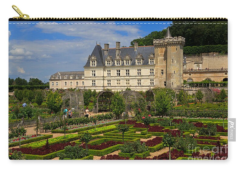 Potager Zip Pouch featuring the photograph Chateau de Villandry #1 by Louise Heusinkveld