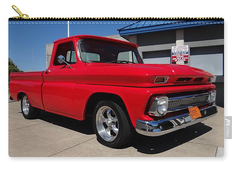 Chevrolet C10 Zip Pouch featuring the photograph Chevrolet C10 #1 by Jackie Russo