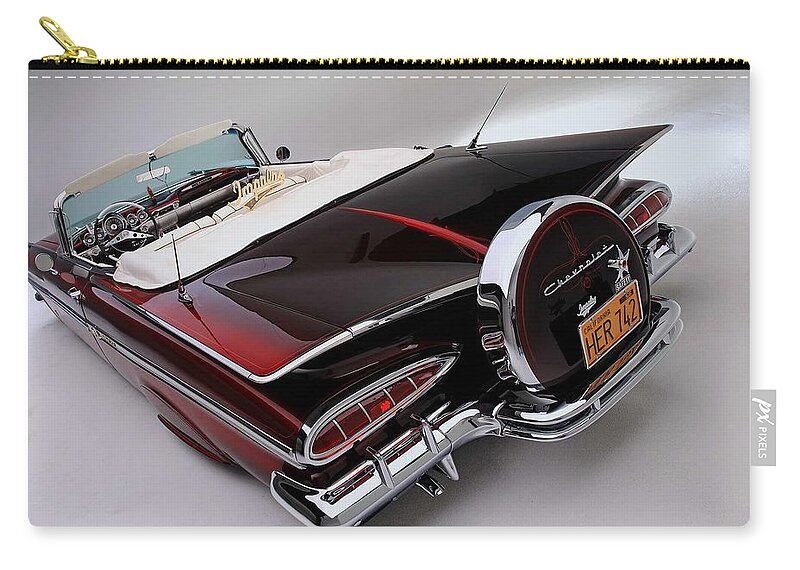 Chevrolet Impala Zip Pouch featuring the photograph Chevrolet Impala #1 by Jackie Russo