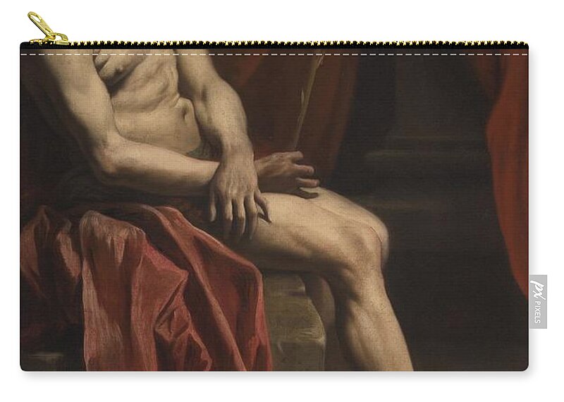 Gian Lorenzo Bernini Zip Pouch featuring the painting Christ Mocked by Troy Caperton