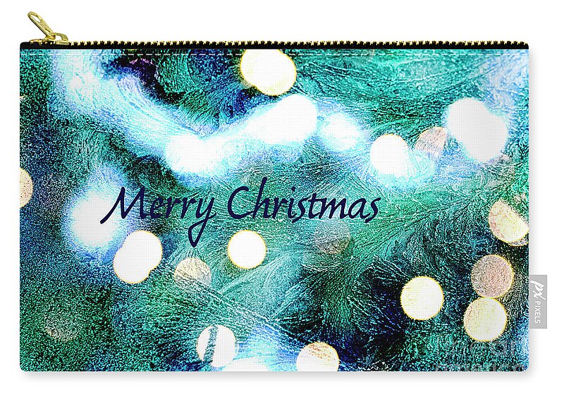 Abstract Zip Pouch featuring the digital art Christmas background by Patricia Hofmeester