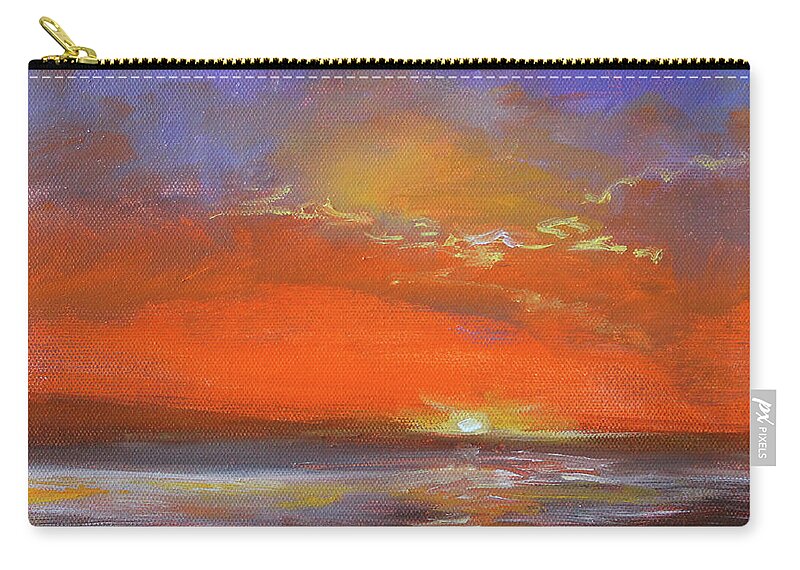 Pacific Ocean Beach Painting Zip Pouch featuring the painting Cloud Light #2 by Nancy Merkle