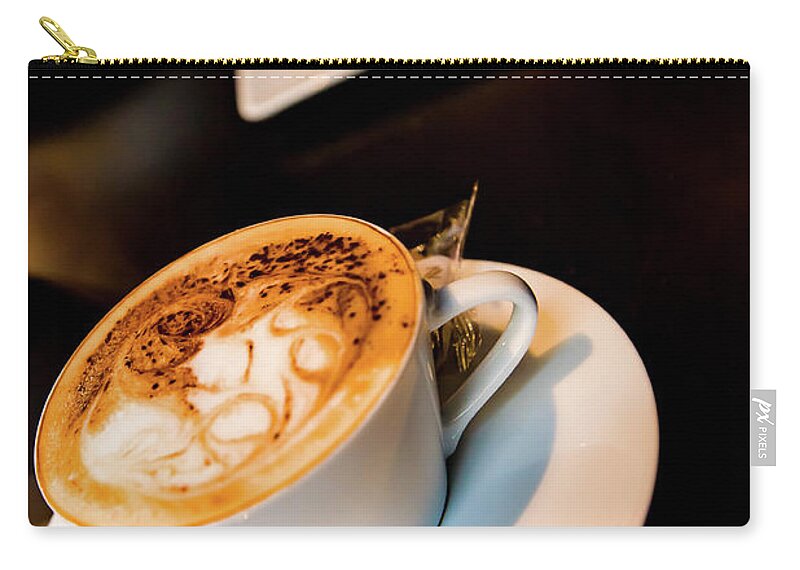 Espresso Zip Pouch featuring the digital art Coffee Time #1 by Birdly Canada