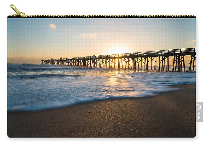 Flagler Beach Zip Pouch featuring the photograph Colorful Start #1 by Kristopher Schoenleber