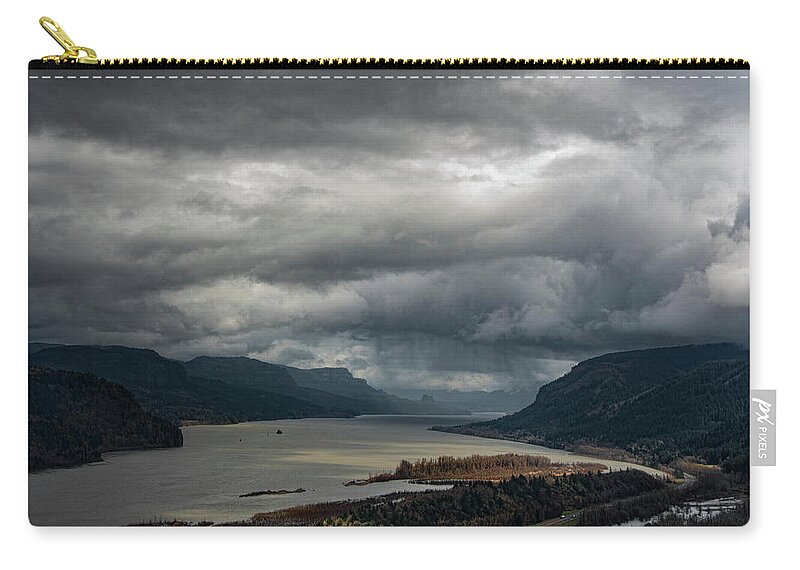 Gorge Zip Pouch featuring the photograph Columbia River Gorge #1 by Erika Fawcett