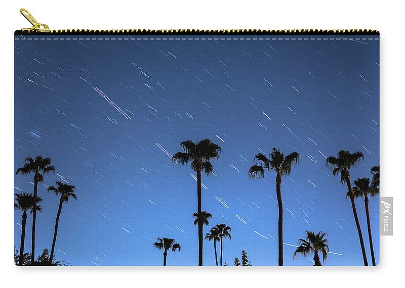 Nighttime Zip Pouch featuring the photograph Coming In For a Landing #2 by James BO Insogna
