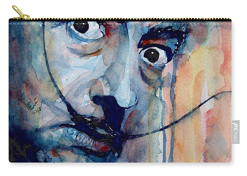 Salvador Dali Zip Pouch featuring the painting Dali by Paul Lovering